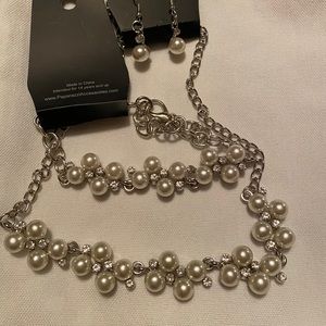 Pearl Set- necklace, bracelet, and earrings
